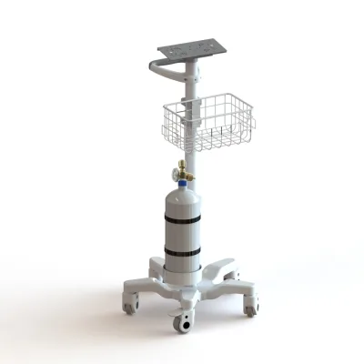 Hospital Nursing Hot Selling Medical ECG Cart Patient Monitor Trolley with air tank Unit