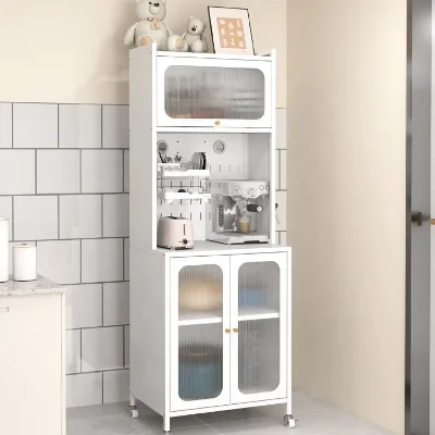 Metal Moveable Kitchen Cupboard Home Furniture Modern Rolling Kitchen Storage Cabinet Armoire De Cuisine Moderne Sur Roulettes