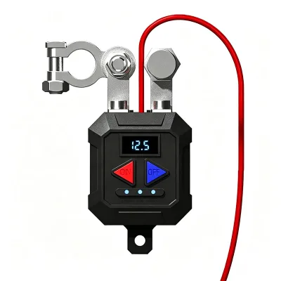 Remote Control 12V Car Battery Disconnect Switch Auto Cut Off Switch With Battery Detection Monitor