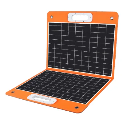 High Efficiency 60W 18V Monocrystalline Waterproof Foldable Outdoor Solar Panel System with Battery Type-C Output Solar Charger