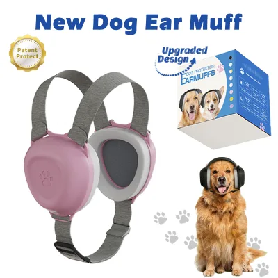 Dog Ear Muffs Eco-friendly All Seasons Noise Protection Nylon Solid Pattern for Hearing Protection From Thunder and Fireworks