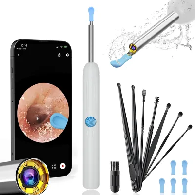 Home Use Portable Wireless Ear Wax Remover Set with 8 Ear Set Wifi Otoscope Camera Visual Ear Cleaner Removal Kit with Camera