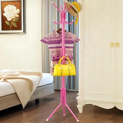 Nordic Style Multifunctional Floor Standing Home Furniture Bedroom Living Room Space Saving Iron Metal Coat Hanging Rack
