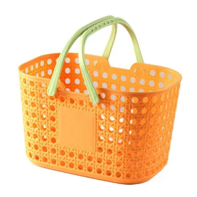 Spot-on Wholesale Plastic Portable Shower Basket, Hollow Bathroom Storage Basket, Household Storage Basket