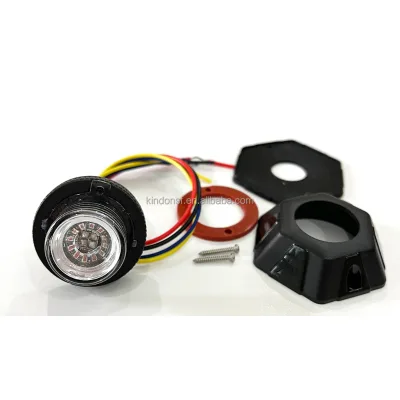 8W LED Surface Mount Warning Light 8pcs 1W LED Amber White Red Blue Green Car Covert Light with Sync and Async Function