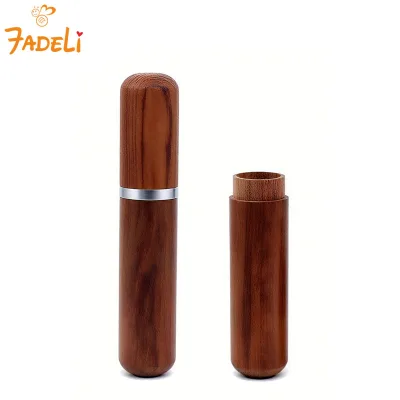 Custom Wood Cigar Boxes Luxury Portable Cigar Case Travel Cigar Humidor Rosewood Single Cigarette Tube Holder