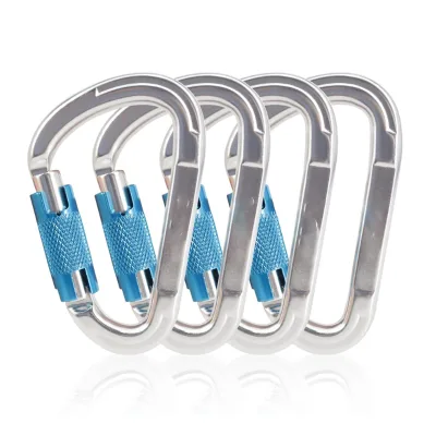 Heave Duty 30KN Self-locking D-type Carabiners Buckle for Outdoor Rescue