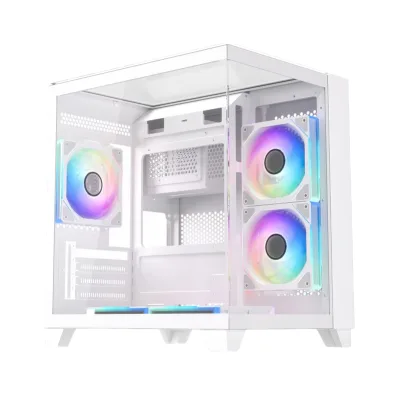 Three Side Tempered Glass Computer Gaming case Fast Detachable Side Board Computer Pc case