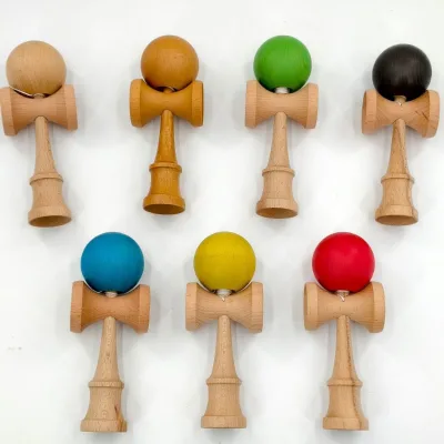 happyjack Factory-direct Wooden Kendama Educational Toy for Children Hand-eye Coordination Skill Ball Beginners Starter