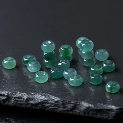 Myanmar Jadeite Blue Water Jade Abacus Beads for Jewelry Making Diy String Bracelet Beaded Necklace Accessories