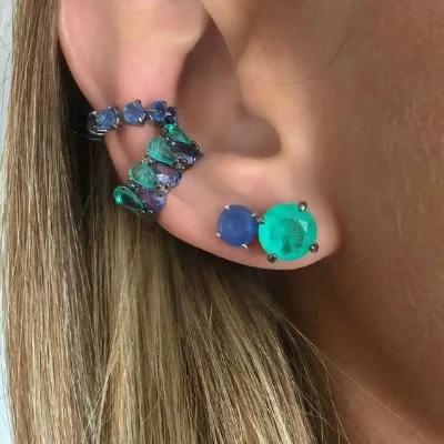 Summer Style Silver Earrings Suppliers European and American Summer Tropical Pineapple Earing