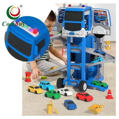 Parking Lot Themed Game Track Scene Storage Transformable Car Toy