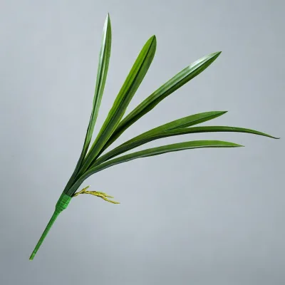 Wholesale Plastic Real Touch Artificial Cymbidium Plants Stems Roots Recyclable Greenery Stems for Pot Vase Christmas Easter