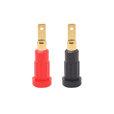IA LUN 2mm Screw-Free Panel Mount Banana Jack Pure Copper Gold Plated Socket Connector