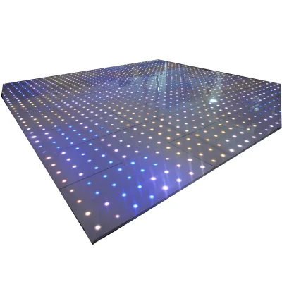 Popular Modern Wedding Decoration DMX Wireless RGB LED Dance Floor with Twinkling Star Effect IP33 Rated Sound-Activated Control