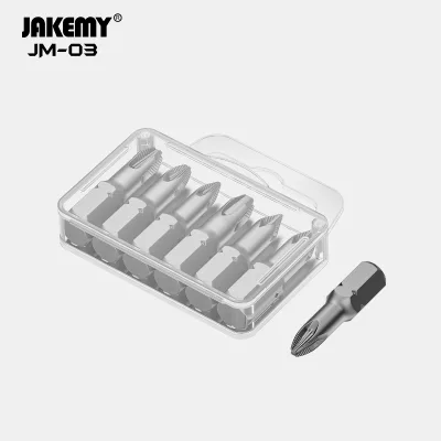 JAKEMY JM03 Hex Shank Screwdriver Bit Set 6 Pcs PH1 PH2 PH3 PZ1 PZ2 PZ3 S2 Steel Fit Electric Hand Screwdriver