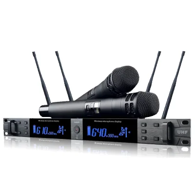 Digital LED Large Screen QLXD KSM8 Wireless Microphone System 200 Channel 2 Handheld Audio Sound Microfones Stage Perform