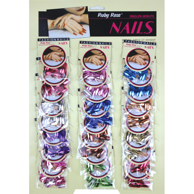 Gnail Knail 24 Bags Middle Long Square False Nails Colorful Nail Art