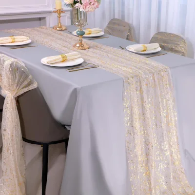 Gold Glitter Table Flag for Wedding Parties
