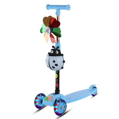 Ride on Toys Outdoor Fun & Sports Kids Balance Scooter Folding Scooter for Boys and Girls PU Flashing Wheel Scooter Ride-on Toy