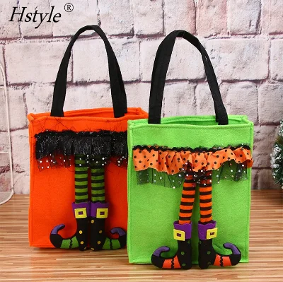 Halloween Non-Woven Bags Witches Elf Treat Reusable Tote Goodie Bags Candy Gift Bags With Handles SD2535