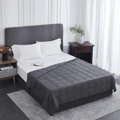 Factory Direct 5 Layers 100% Cotton Weighted Blanket With Loops for Adult