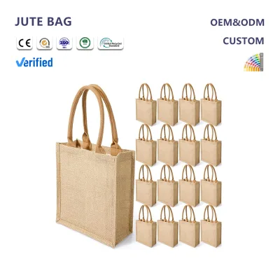 Custom Jute Tote with Reinforced Handles for Heavy Shopping