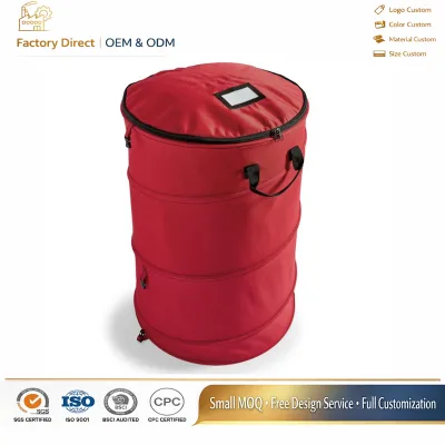 Versatile Large Capacity Oxford Foldable Organizer Bag Clear Label Window Water Resistant Lightweight Portable Zipper Closure