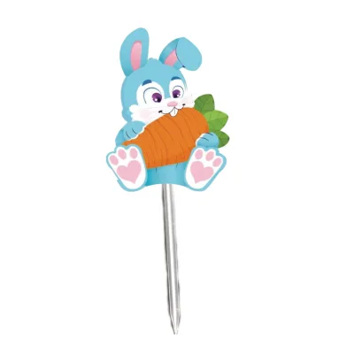 Custom Party Decoration Sticking Bunny Garden Labels for Lawn/ Easter Holiday Plastic Yard Sign Easter Stakes