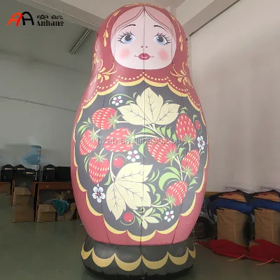 Advertising Cute Inflatable Art Cartoon Inflatable Russian Doll for Decoration