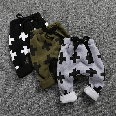 2017 New Pattern Kids Winter Warm Fleece 100% Cotton Pants for Boys