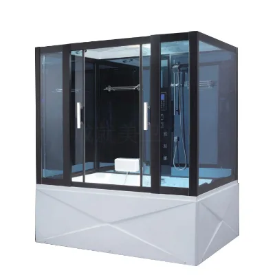 Hot Sales Wet Steam Shower Sauna Room with Acrylic Spa Massage Bathtub