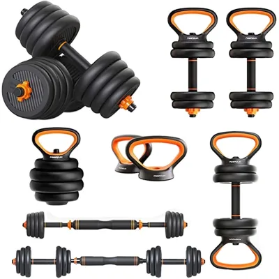 6 in 1 Adjustable Dumbbell Set Hollow bar Barbell Dumbbell Kit