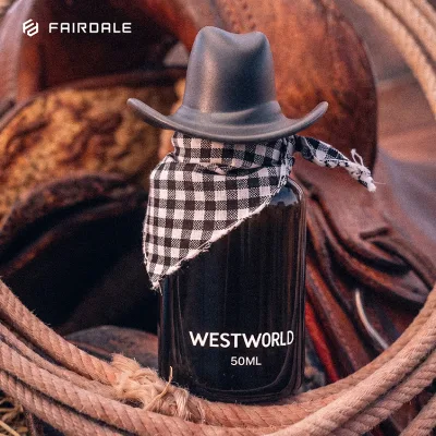 Wholesale Unique Western Cowboy Design 30ml 50ml 100ml Black Glass Empty Perfume Bottle