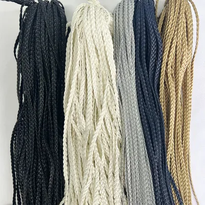 Three-Strand Braided PU Leather Rope Belt for Bags Accessories