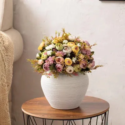 Hot Selling Items Nordic Artwork Artistic Ceramic Vase Drawing Customized Decoration Modern Ceramic Flower Vases