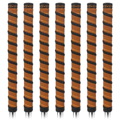 Customized Brown Park Golf Putter Grip Custom Logo PU Leather Golf Club Grips