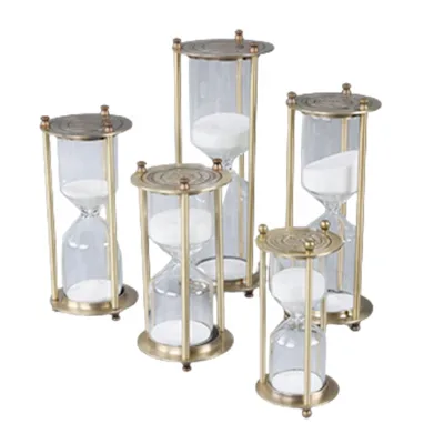 Luxury Decorative Vintage Metal Hourglass Sand Timer Retro Design Metal Hourglass 30 Minute Antique Timing Hourglass Sand Clock