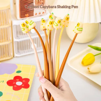 Creative Capybara Shake Pen Student Cartoon Signing Cute Brush Question Neutral Non-Erasable 0.5mm Office & School Use