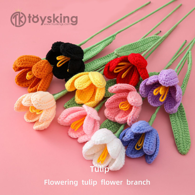 Crochet Crochet Flower Crochet Flowered Tulip Twigs Warm and Heartwarming Gift Finished Flowers