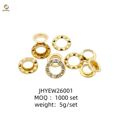 High Quality Brass Nickel-Free Garment Rhinestone Eyelets for Bags Shoes Hats Multiple Sizes