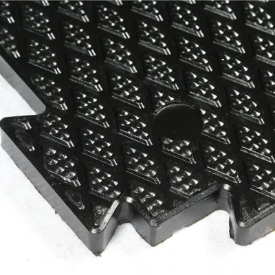 Interlocking Edge Design Horse Workout Antislip Comfortable Rubber Mat, Agriculture Farm Horse Stable Place Mattress