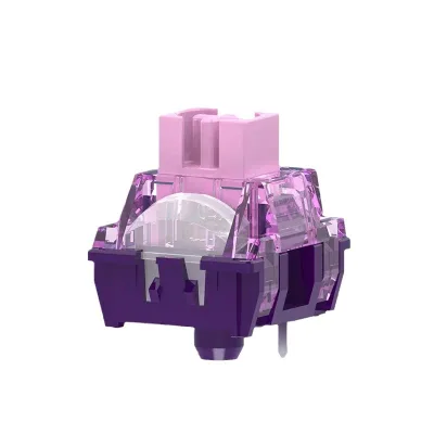 Wholesale Spot TTC Mushan Purple Axis Light Pressure Linear Axis Customized Hot Plug DIY Switch with Lens