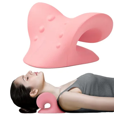 Portable Traction Pillow Neck Stretcher with Durable EVA Material for Neck and Shoulder Pain Relief-JNOM Brand