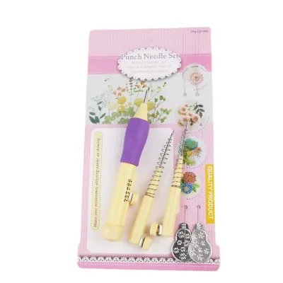 Embroidery Punch Needle Kit Stitching Tool Set Magic Embroidery Needle Knitting Sewing Tools Weaving Kit for DIY Sewing