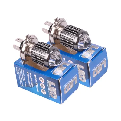 Best Price Projector Lens Design Motorcycle H4 Headlight Bulb Dual Color Perfect Heat Dissipation Motorcycle H4 Led Headlight PC