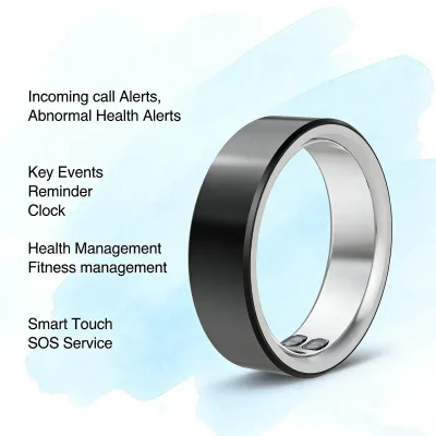 All-in-One Smart Ring: Body Temp Monitor, Step Counter & Touch Control for Music/short Video