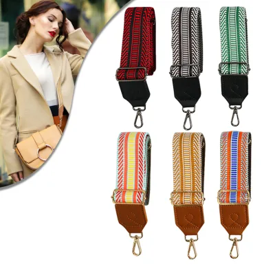 Custom Logo Designer Adjustable Shoulder Crossbody Bag Straps Woven Polyester for Handbags