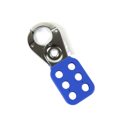 NT-H01 1'' 25mm 6 Holes Blue PA Coated Steel Safety Locker Hasp Lock Key Unlock Way OEM Safe Lockout Hasp