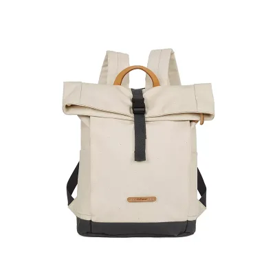 Wholesale Men's Casual Sports Diaper Vintage Travel Canvas Luxury Logo Custom Laptop Men Leather Backpack